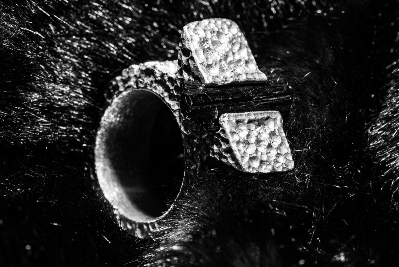 Black Tourmaline V Ring, view 4