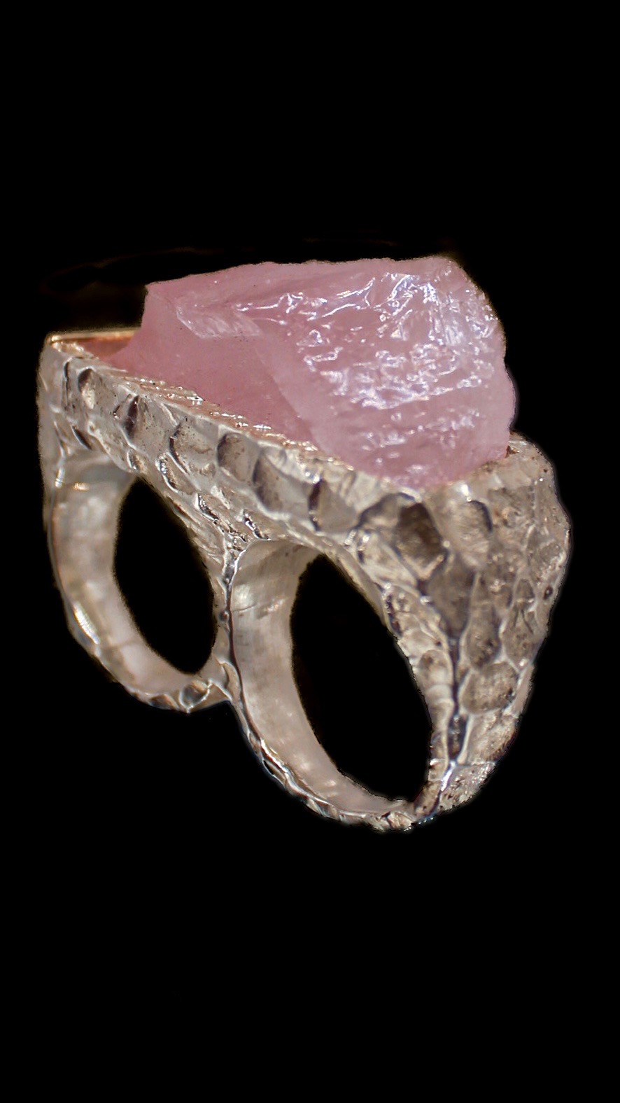 Double Ring Pink Quartz