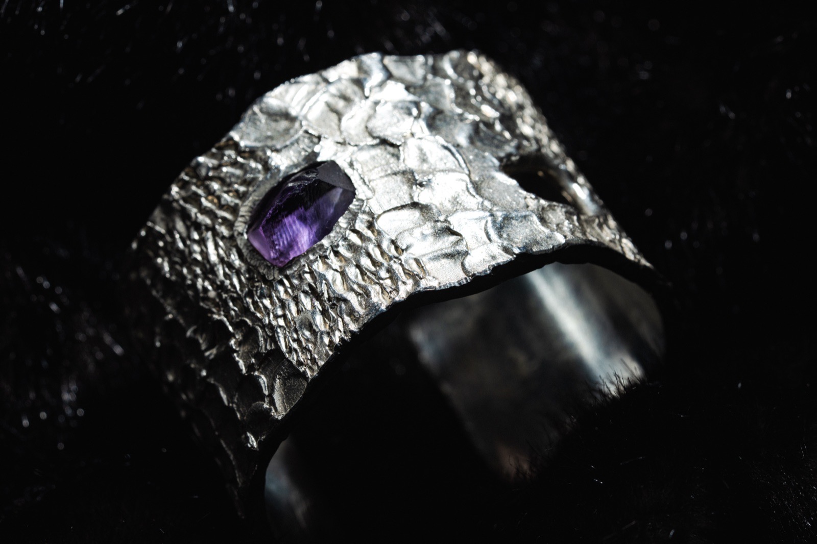 Purple stone bangle